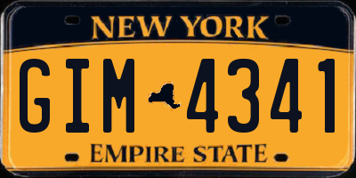 NY license plate GIM4341