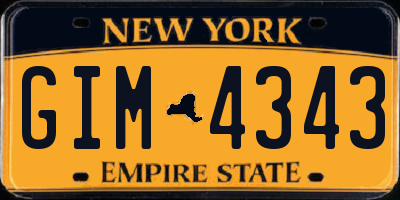 NY license plate GIM4343