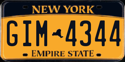 NY license plate GIM4344