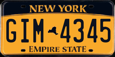 NY license plate GIM4345