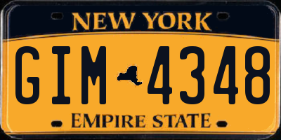 NY license plate GIM4348