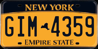 NY license plate GIM4359