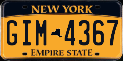 NY license plate GIM4367