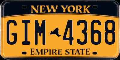 NY license plate GIM4368