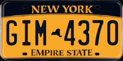 NY license plate GIM4370