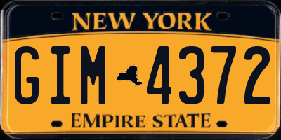 NY license plate GIM4372