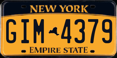NY license plate GIM4379