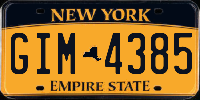 NY license plate GIM4385