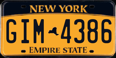NY license plate GIM4386
