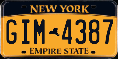 NY license plate GIM4387