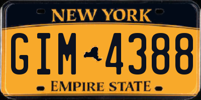 NY license plate GIM4388