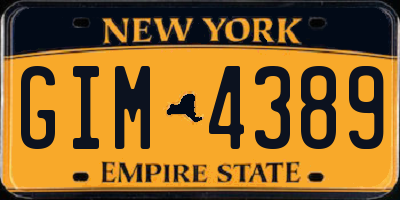 NY license plate GIM4389