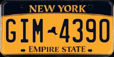 NY license plate GIM4390