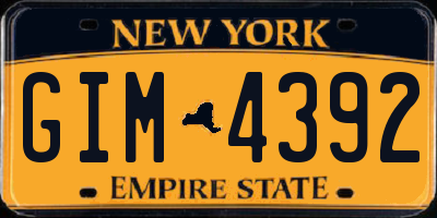 NY license plate GIM4392