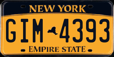 NY license plate GIM4393
