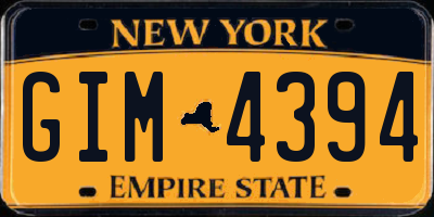 NY license plate GIM4394