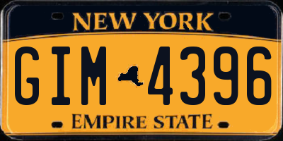 NY license plate GIM4396