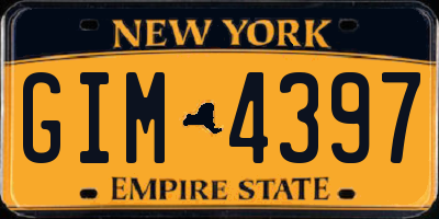NY license plate GIM4397