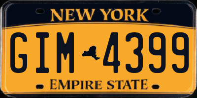 NY license plate GIM4399