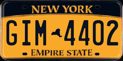 NY license plate GIM4402