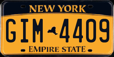 NY license plate GIM4409