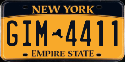 NY license plate GIM4411