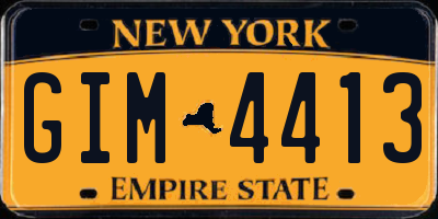 NY license plate GIM4413