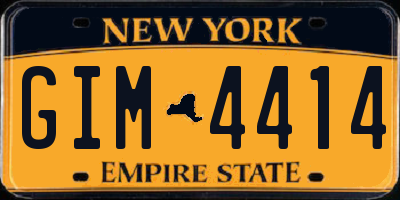 NY license plate GIM4414