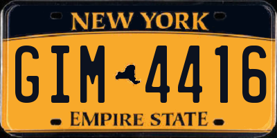 NY license plate GIM4416