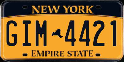 NY license plate GIM4421