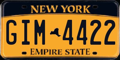NY license plate GIM4422