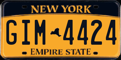 NY license plate GIM4424
