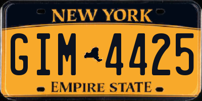 NY license plate GIM4425