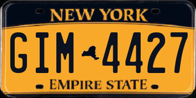 NY license plate GIM4427