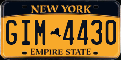 NY license plate GIM4430