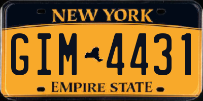 NY license plate GIM4431