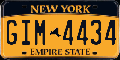 NY license plate GIM4434