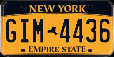 NY license plate GIM4436