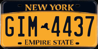 NY license plate GIM4437