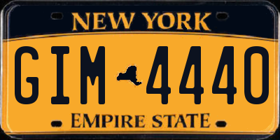 NY license plate GIM4440