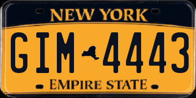 NY license plate GIM4443
