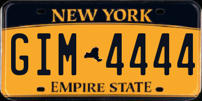 NY license plate GIM4444