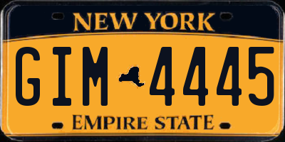 NY license plate GIM4445
