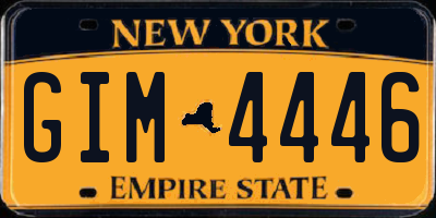 NY license plate GIM4446