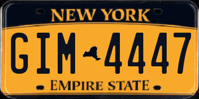 NY license plate GIM4447