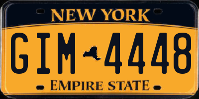 NY license plate GIM4448