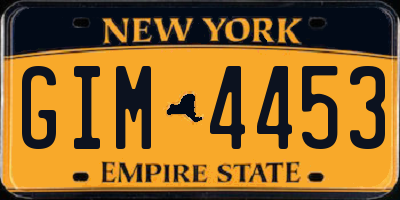NY license plate GIM4453