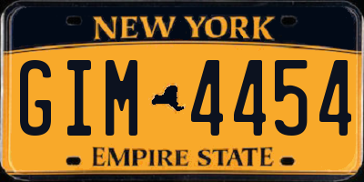 NY license plate GIM4454
