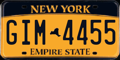NY license plate GIM4455