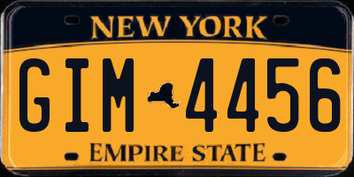 NY license plate GIM4456
